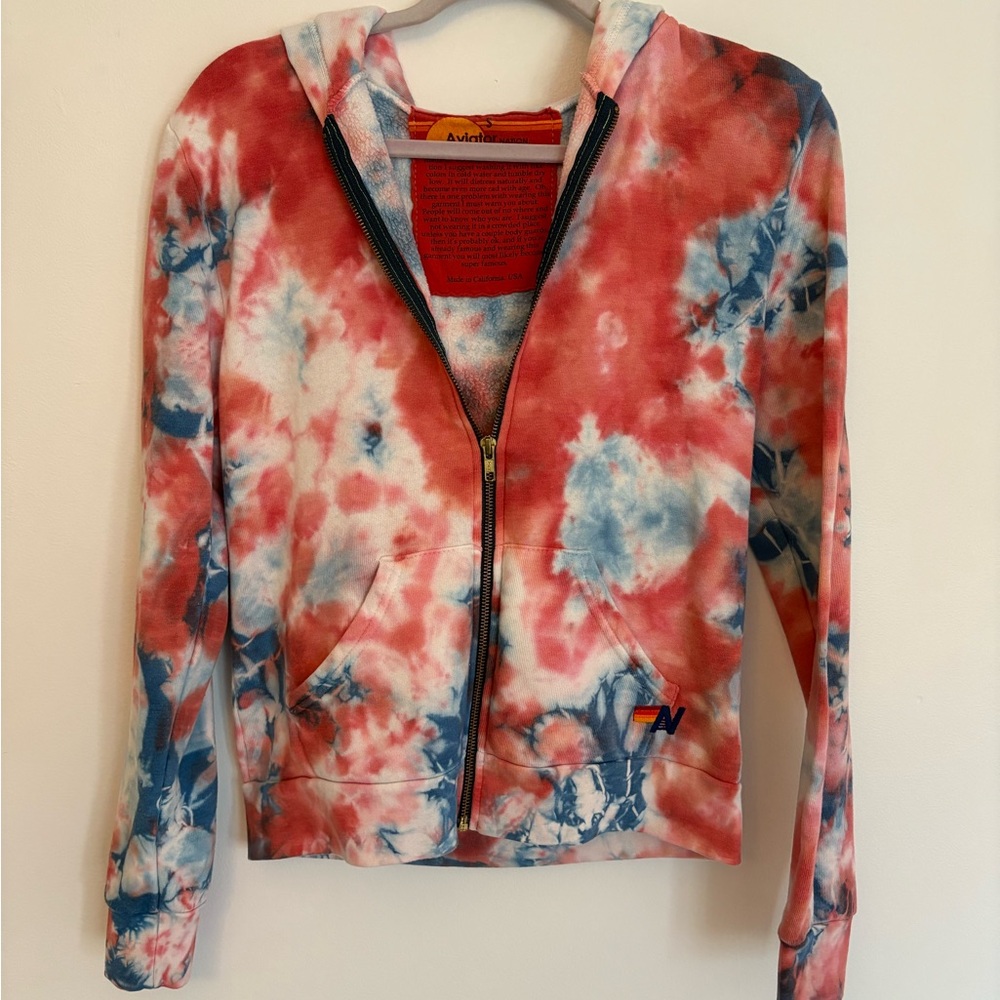 Aviator Nation Red and Blue Hoodie